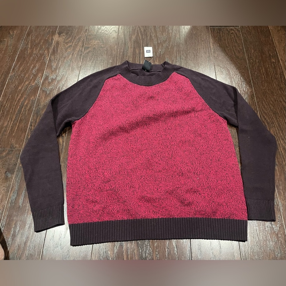 Gap Sweater Women Size Medium Red Brown Long Sleeve Pullover Crew Neck NEW